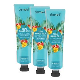 Dermokil Mango Özlü 3x75 ml El ve Vücut Kremi