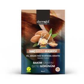 Dermokil Natural Hair Kil Argan Yağı ve Bitkisel Keratin 35 ml Saç Bakım Maskesi