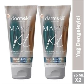 Dermokil Natural Skin Yağ Dengeleyici Arındırıcı 2x75 ml Yüz Maskesi