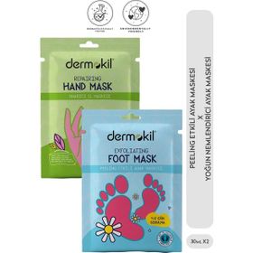 Dermokil Peeling Etkili Soyulabilir 30 ml Ayak Maskesi + 30 ml Onarıcı El Maskesi
