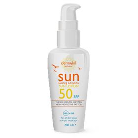 Dermokil Sun 200 ml Spf50+ Tüm Cilt Tipleri İçin Güneş Kremi