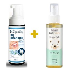 Dermoskin 100 ml BabyCare Bebek Yağı+E2'Quality E2'quality Diş Beyazlatıcı Köpük