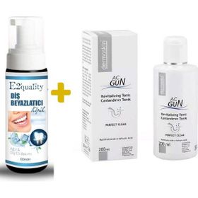 Dermoskin 200 ml Acgun Canlandırıcı Tonik+E2'Quality E2'quality Diş Beyazlatıcı Köpük