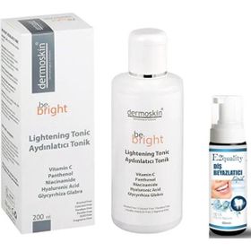 Dermoskin 200 ml Be Bright Leke Giderici Aydınlatıcı Tonik+E2'Quality E2'quality Diş Beyazlatıcı Köpük