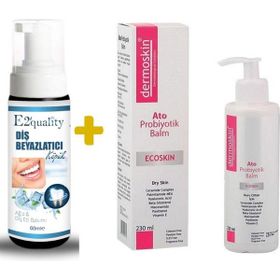Dermoskin 230 ml Ato Probiyotik Kuru Ciltler İçin Nemlendirici Balm+E2'quality Diş Beyazlatıcı Köpük