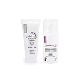 Dermoskin Acgun 30 ml Gece Kremi + Celeritt SPF25 30 ml Krem Bakım Seti