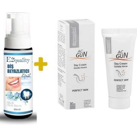 Dermoskin Acgun Nemlendirici 30 ml Gündüz Krem+E2'quality Diş Beyazlatıcı Köpük
