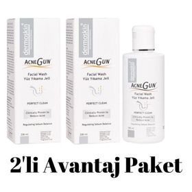 Dermoskin Acnegun 2x200 ml Yüz Yıkama Jeli