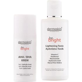 Dermoskin Be Bright AHA BHA 33 ml Krem + Be Bright Aydınlatıcı 200 ml Tonik Set