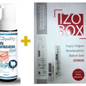 Dermoskin Izobox Kuru Ciltler İçin Set+E2'Quality Diş Beyazlatıcı Köpük