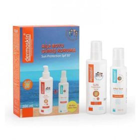 Dermoskin Sun Protection 200 ml Spf 50+ ve After Sun 100 ml Krem