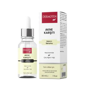 Dermoten 30 ml Niacinamide ve Çay Ağacı Yağı İçeren Akne Karşıtı Cilt Bakım Serumu