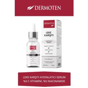 Dermoten Leke Karşıtı Aydınlatıcı C Vitaminli 30 ml Cilt Bakım Serumu