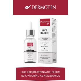 Dermoten Leke Karşıtı Aydınlatıcı C Vitaminli 30 ml Cilt Bakım Serumu