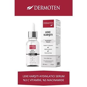 Dermoten Leke Karşıtı Aydınlatıcı C Vitaminli 30 ml Cilt Bakım Serumu