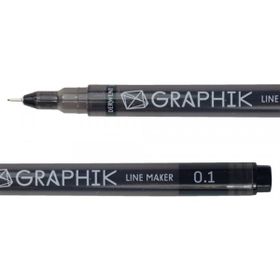 Derwent 0.1 Black Graphik Line Maker Teknik Çizim ve Grafik Kalemi