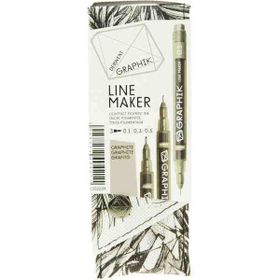 Derwent 0.3 Black Graphik Line Maker Teknik Çizim ve Grafik Kalemi