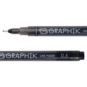 Derwent 0.5 Black Graphik Line Maker Teknik Çizim ve Grafik Kalemi