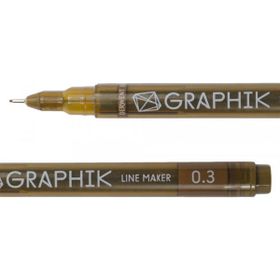 Derwent 0,3 Sepia Graphik Line Maker Teknik Çizim ve Grafik Kalemi