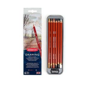 Derwent 219120 Drawing N:0701089 Yumuşak Uçlu 6 Renk Çizim Kalemi