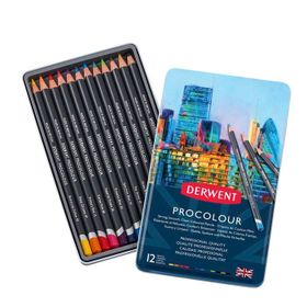 Derwent 2302505 12'li Procolour Kuru Boya Kalem Seti