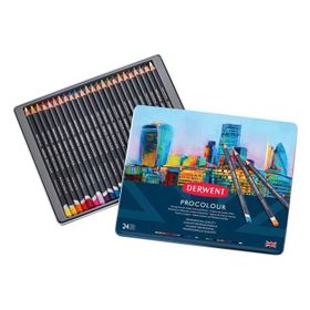 Derwent 2302506 Procolour 24'lü Kuru Boya Kalem Seti
