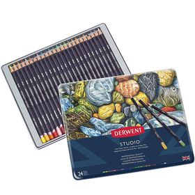 Derwent 24 Renk Metal Kutulu Studio Serisi Kuru Kalem Seti
