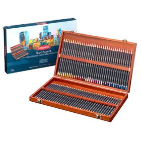 Derwent Ahşap Kutu Procolour 72'li Kuru Boya Seti