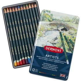 Derwent Artists 12'li Teneke Kutu Kuruboya Kalemi
