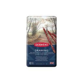 Derwent Drawing Pencils 12'li Teneke Kutu Renkli Çizim Kalemi Seti