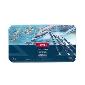 Derwent DW2301842 İnktense 8 mm Sulandırılabilir 36 Lı Kuru Boya Kalemi
