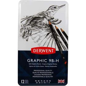 Derwent Graphic Dereceli 9B-H Kurşun Kalem Seti