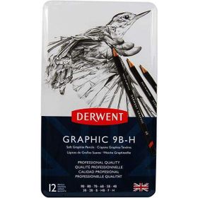 Derwent Graphic Dereceli 9B-H Kurşun Kalem Seti