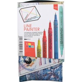 Derwent Graphik Line Painter 1 Set 5'li Çizim ve Boyama Kalemi