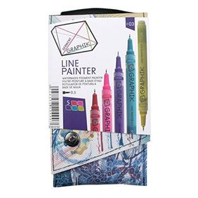 Derwent Graphik Line Painter 3 Set 5'li Çizim ve Boyama Kalemi
