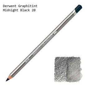Derwent Graphitint Suda Çözünebilen 20 Midnight Black Renkli Çizim Kalemi