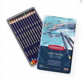 Derwent İnktense Metal Kutu 12'li Kuru Boya