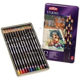Derwent Studio 24'lü Teneke Kutu Kuruboya Kalemi
