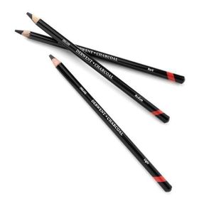 Derwent Tinted Charcoal Renkli Kömür Charcoal Dark Füzen Kalem