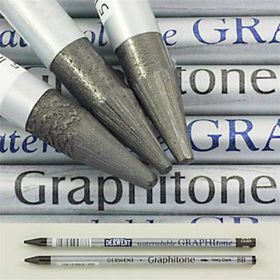 Derwent Watersoluble Graphitone Suda Çözünebilen Ağaçsız 2B - Light Wash Grafit Kalem