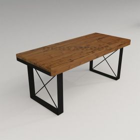 Deryawood 110x240 cm Açık Kahverengi Masif Ahşap Toplantı Masası