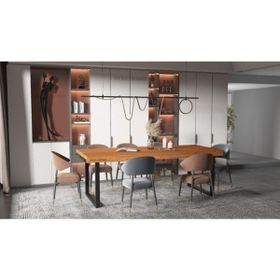 Deryawood Açık Ceviz Masif Ahşap Ribes Toplantı Masası