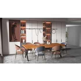 Deryawood Açık Ceviz Masif Ahşap Tilia Yemek Masası