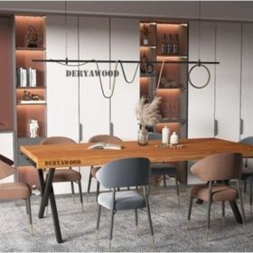 Deryawood Cissus 120x280x76 cm Masif Ahşap Toplantı Masası