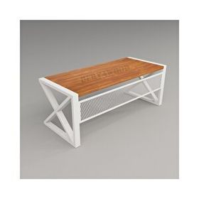 Deryawood Leva Masif 85x240x76 cm Beyaz Ayak Ahşap Çalışma Masası