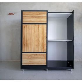 Deryawood Masif 160 cm Ahşap Gardrop
