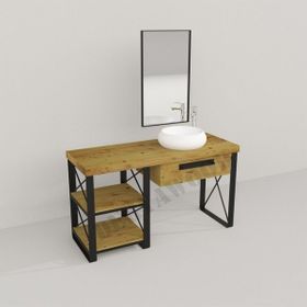 Deryawood Naturel Larix Banyo Dolabı