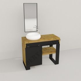 Deryawood Naturel Ordo Ray Kapak Banyo Dolabı