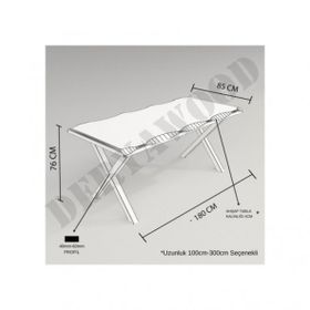 Deryawood Picea 85x120x76 cm Masif Ahşap Sulamalı Mutfak Masası
