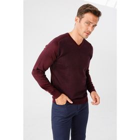 Desen 02421501 Bordo Erkek Kazak